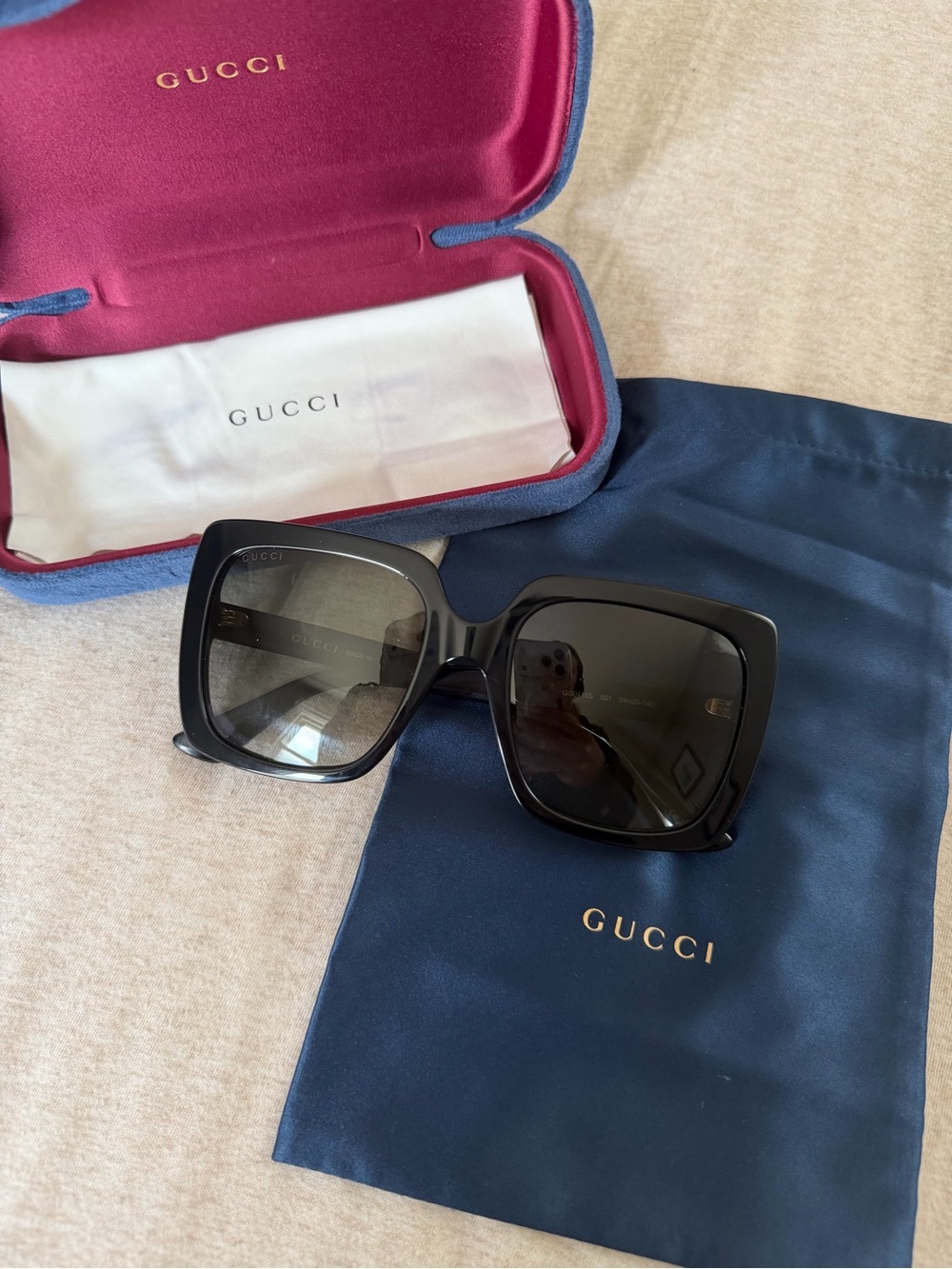 Gucci Black GG0418S 001 Square Women’s Sunglasses